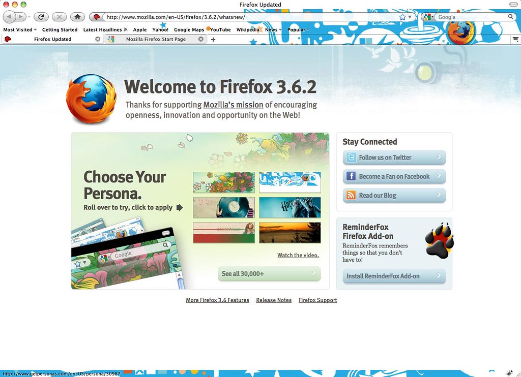 Roll over browser theme change