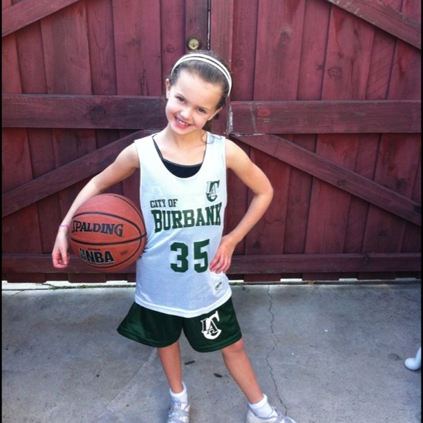 Sporty, like her Dad