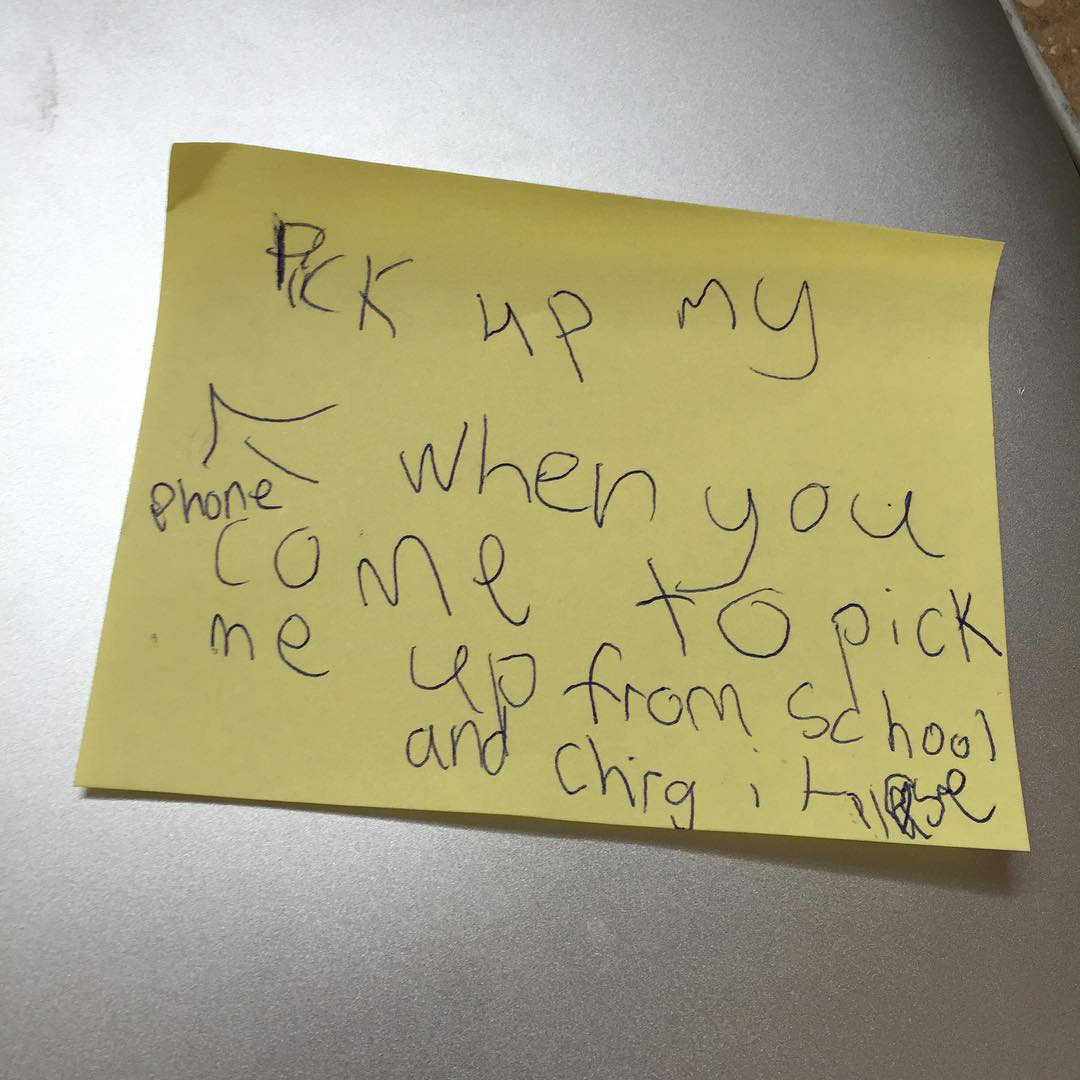 Modern Family Life. The scrawled last word is at least "please" so that's something.